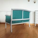 Old Louis Philippe bench / duck blue