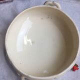 Soupière or vegetable color Ivory made in France Digoin Sarreguemines, 1920s