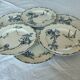 6 “Oxford” ironstone dessert plates from Choisy le Roi