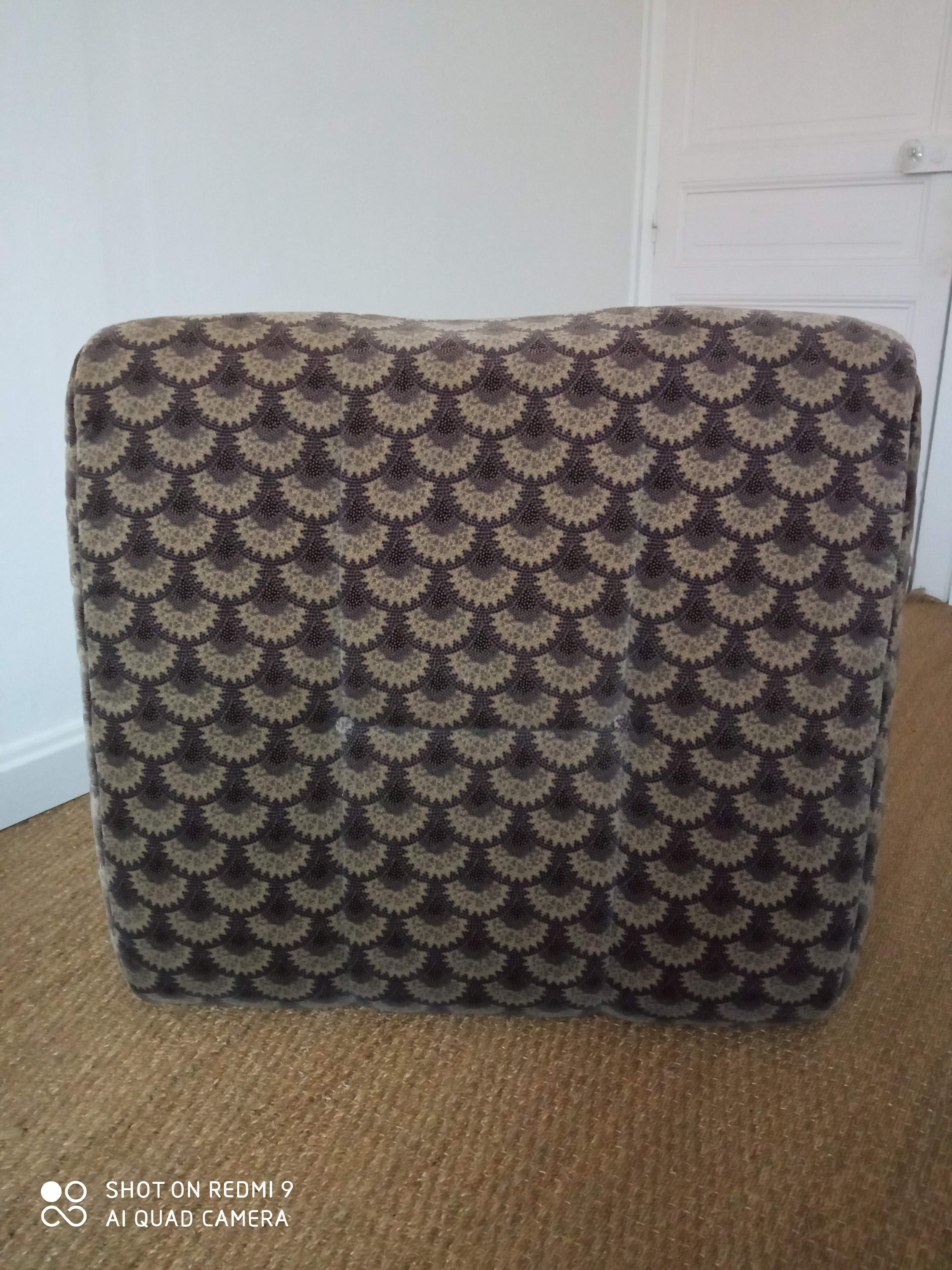 Steiner armchair 70s in bultex foam