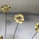 Pair of double flower bouquet sconces in brass 1960