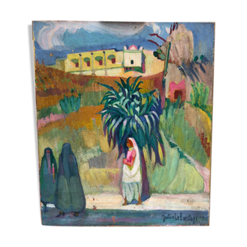 Oil on orientalist canvas