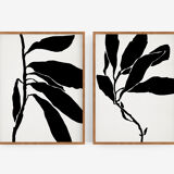 Pair of giclee prints. Abstract wall art set of two, A3