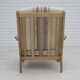 Années 1970, fauteuil danois, laine d'ameublement, bois de chêne massif.