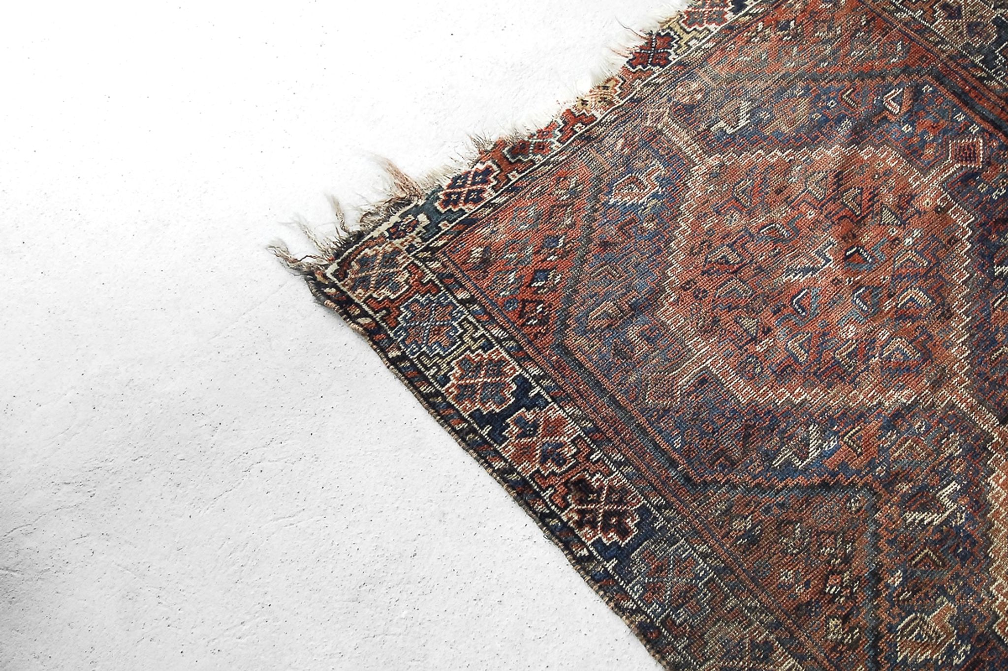 Tapis ancien tissé à la main, 1850 shiraz persan 150x110cm