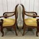 Pair of 19th century mahogany armchairs with crossbars