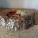 Large vintage alabaster pocket-empty ashtray
