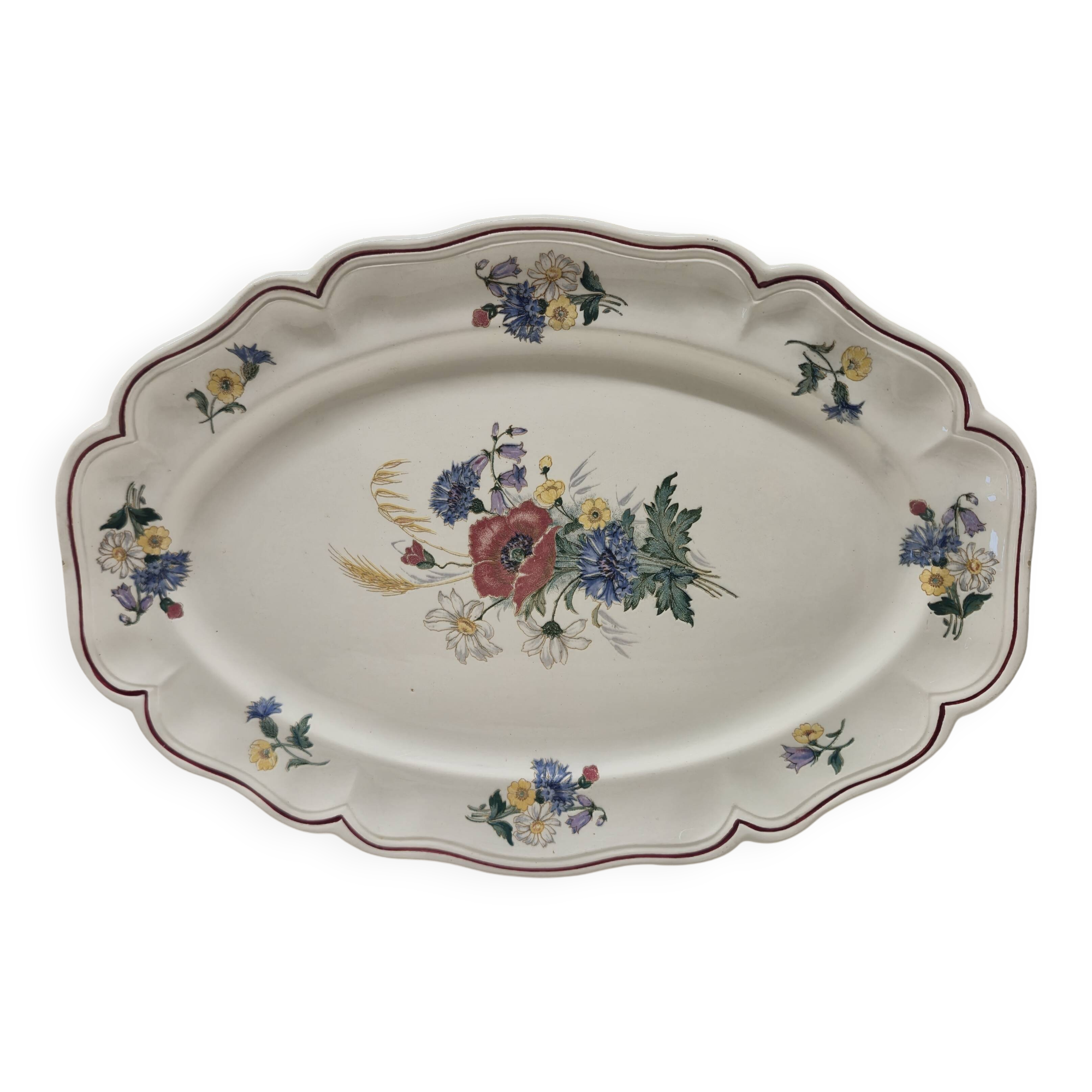 Sarreguemines Agresteb oval dish