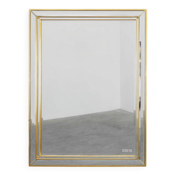 Miroir en métal Hollywood Regency par Deknudt, Belgique, 20e siècle