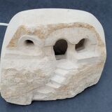 Vintage Lamp 70s Stone Sculpture by Arsène Galisson