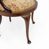 Beautiful Edwardian Inlaid Tub Back Chair