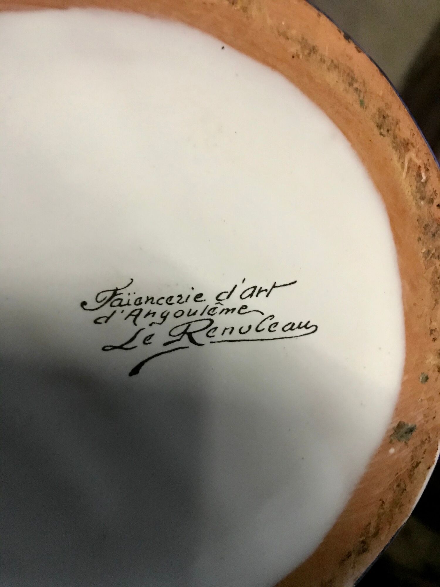 Vase form balustre faiencerie of art of Angoulême le Renoleau
