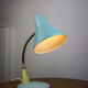 Adjustable Desk Lamp in Sand Painted Metal and Chrome-Plated Spiral Arm, 1970s