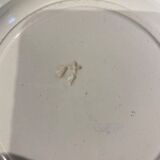 Set of 4 hollow plates, decoration insects and fruits, Manufacture Choisy le Roi Tere de Fer