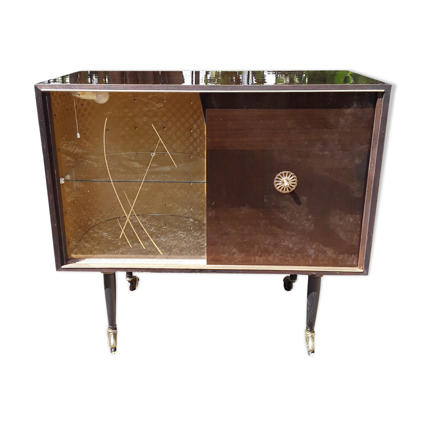 Meuble bar en formica vintage