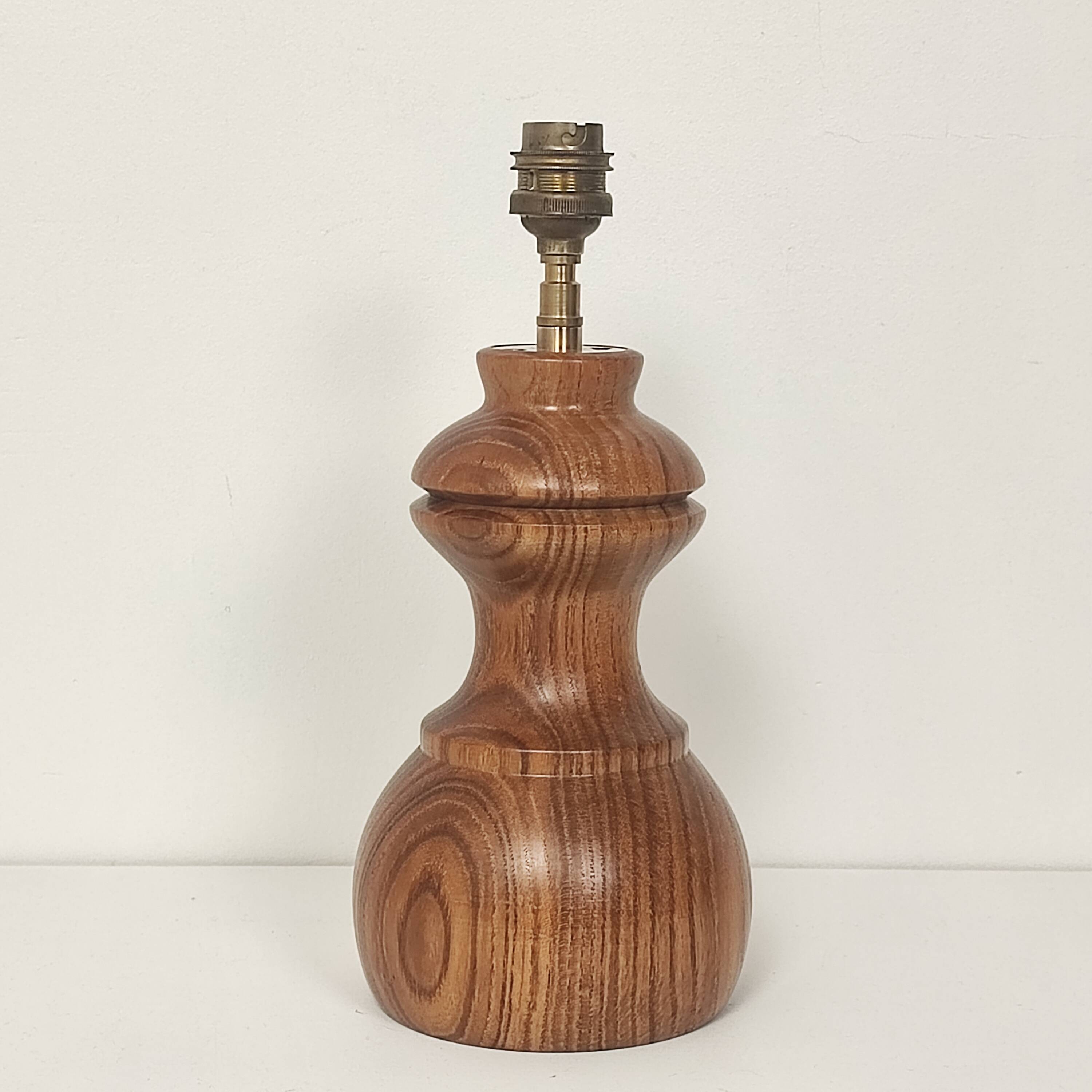 Vintage wooden foot lamp