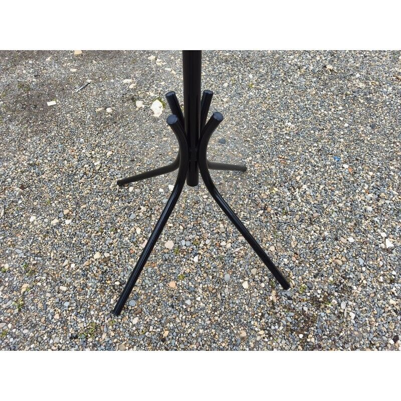 Vintage coat rack, metal and wooden balls.