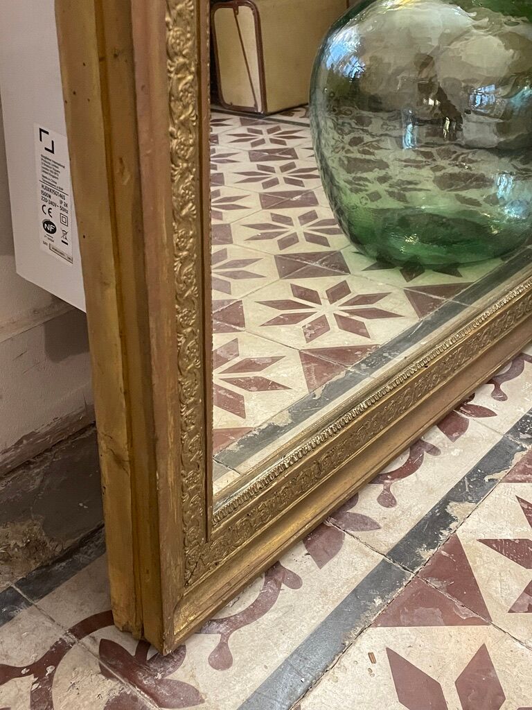 Old gilded wood mirror 115x74cm