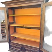 Wrought-iron library from the Louis XIII - Louis XIV period, oak, 17th century.