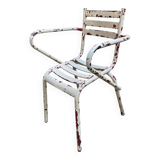 Tolix-style garden armchair