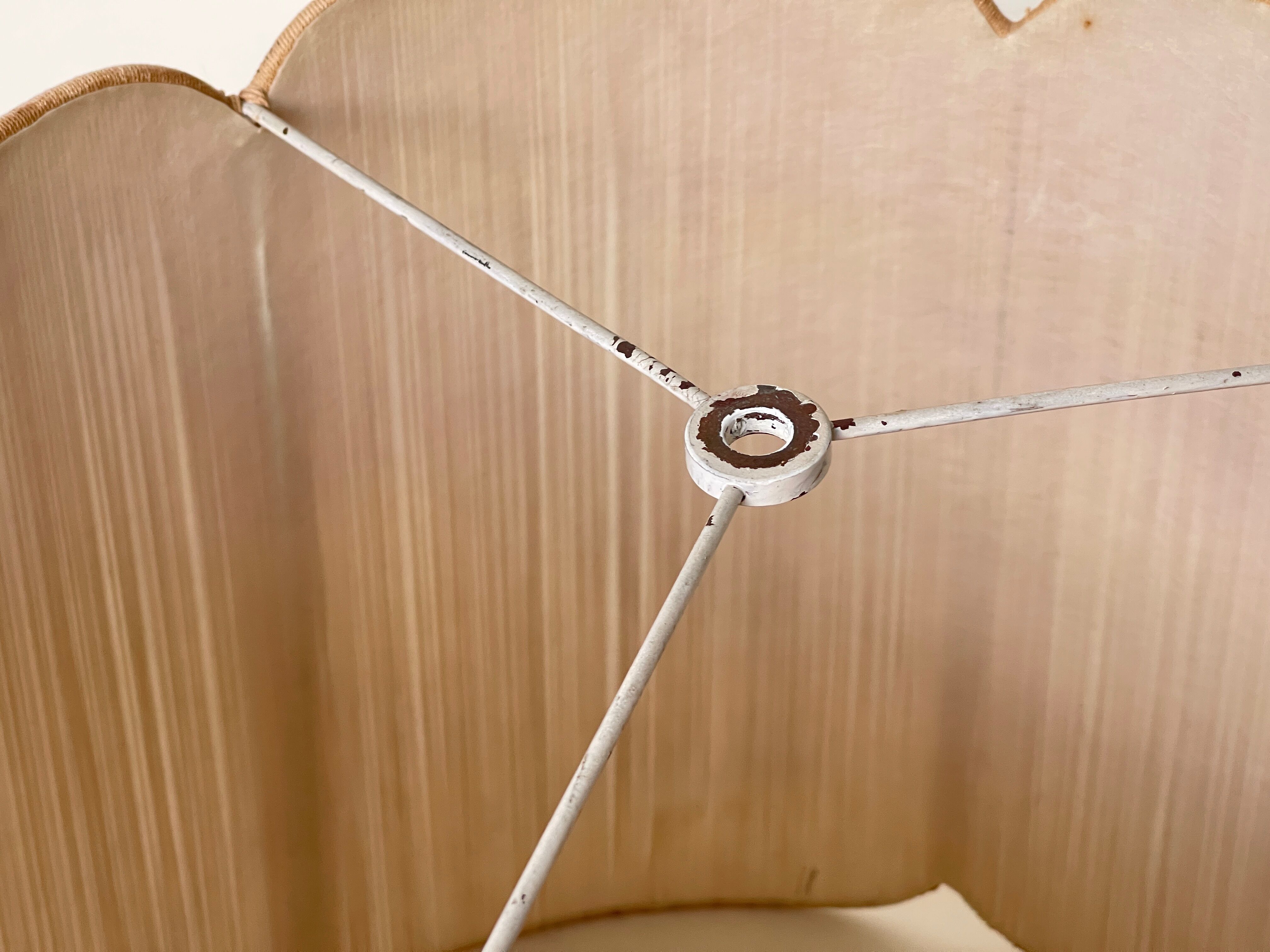 Pair of Mustard String Lampshades