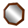 Vintage Octagonal Wooden Wall Mirror – 1970s Geometric Design