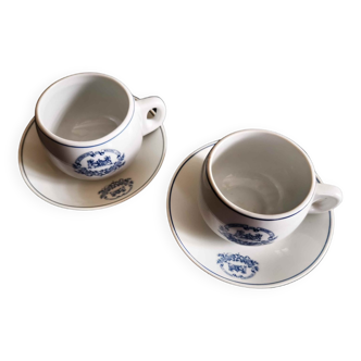 Set of 2 coffee cups Coffee service from the Compagnie Internationale des Wagons-lits