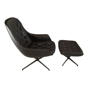 Fauteuil et repose pieds blackbird