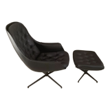 Armchair and footrest blackbird from sits