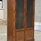 Marquetry and bronze showcase