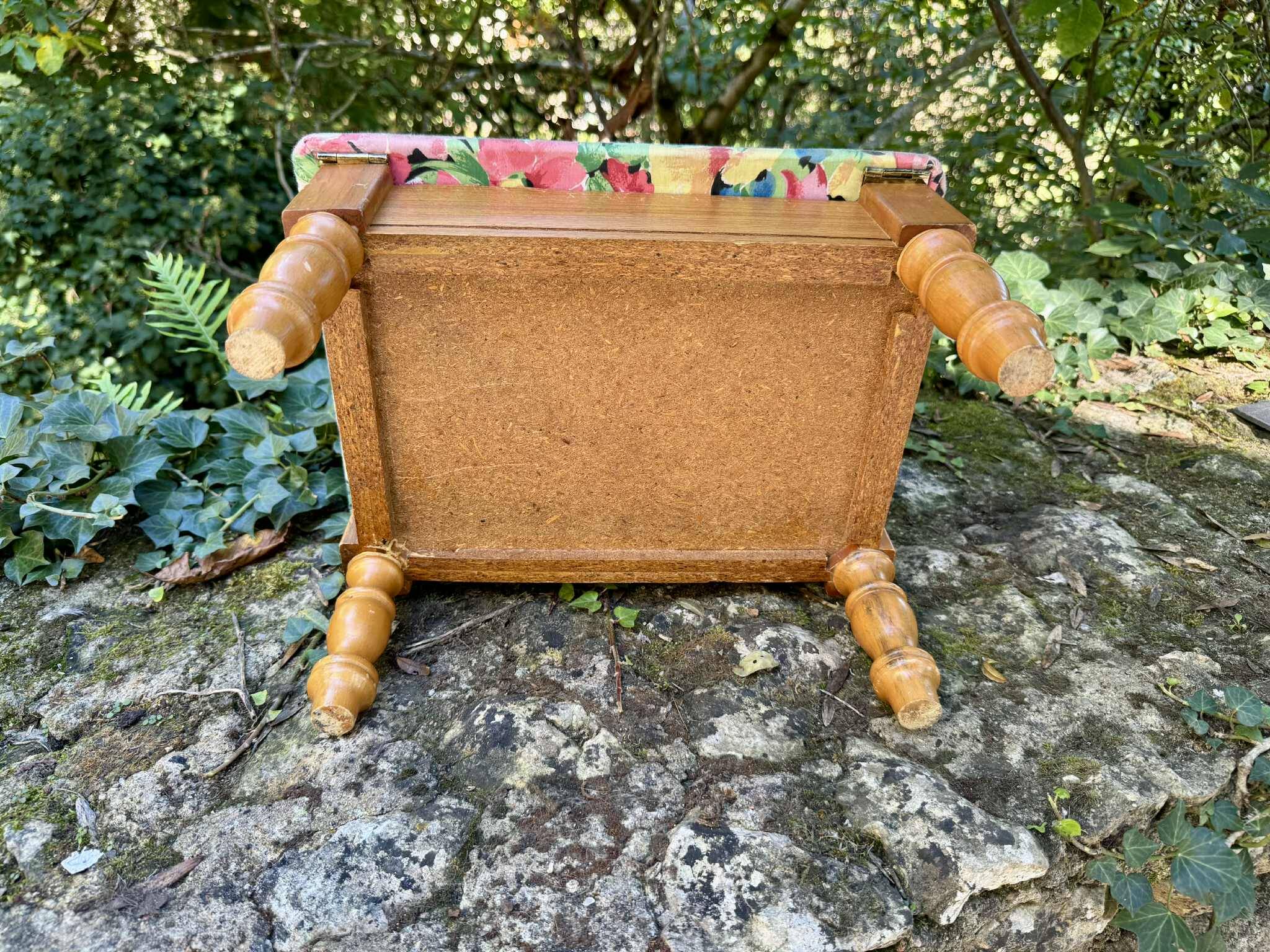 Vintage storage box footrest