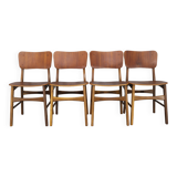 1960s Ib Kofod Larsen Set of 4 dining Chairs in Teak Finish, Denmark