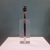 Large table lamp in Altuglass and metal from the 70s