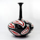 Studio pottery ceramic hand painted glaze vase circa 1970