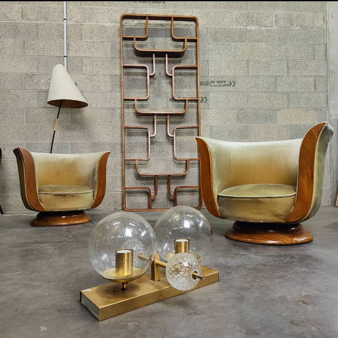 Pair of Art Deco armchairs 1930 "Le Malandre"