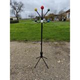 Vintage coat rack, metal and wooden balls.
