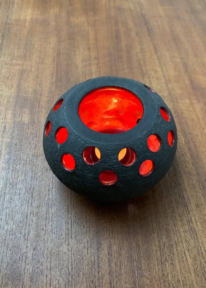 Danish studio candlestick from the mid-century by Lovemose, 1960s.