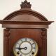 Mid Century Vintage Victorian Style Wall Clock Wood Case,Chime, in Working order
