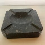 Square empty pocket ashtray in black marble