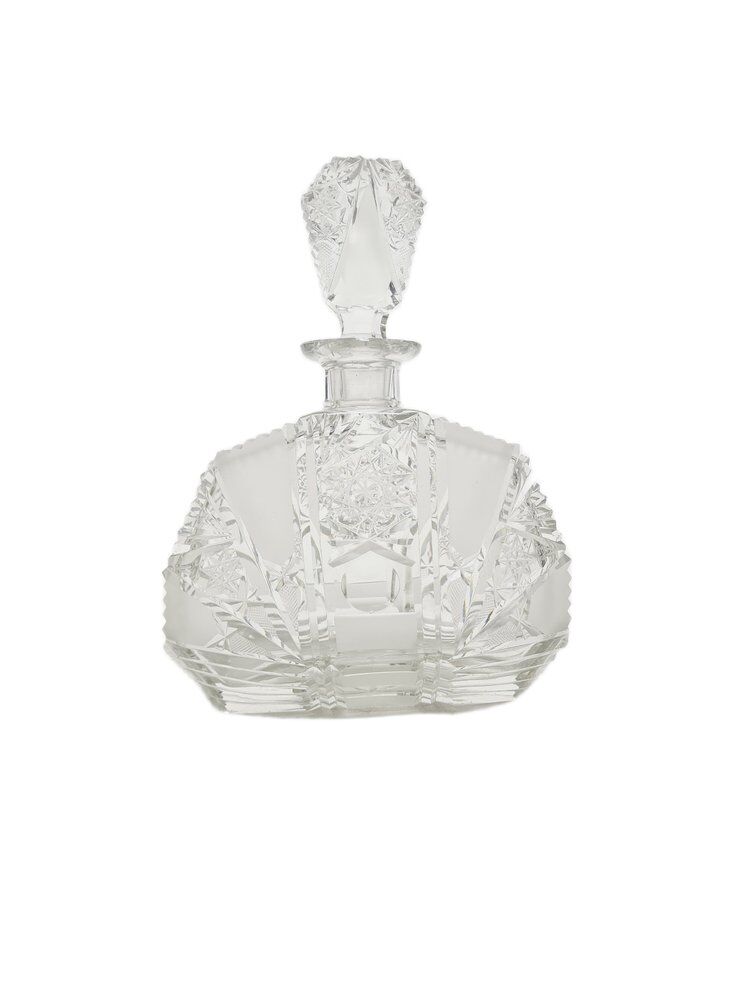 Art Deco glass water carafe, Czechoslovakia, 1950s