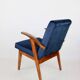 Vintage armchair 300-123, design by M. Puchała navy blue - set of 2 pieces