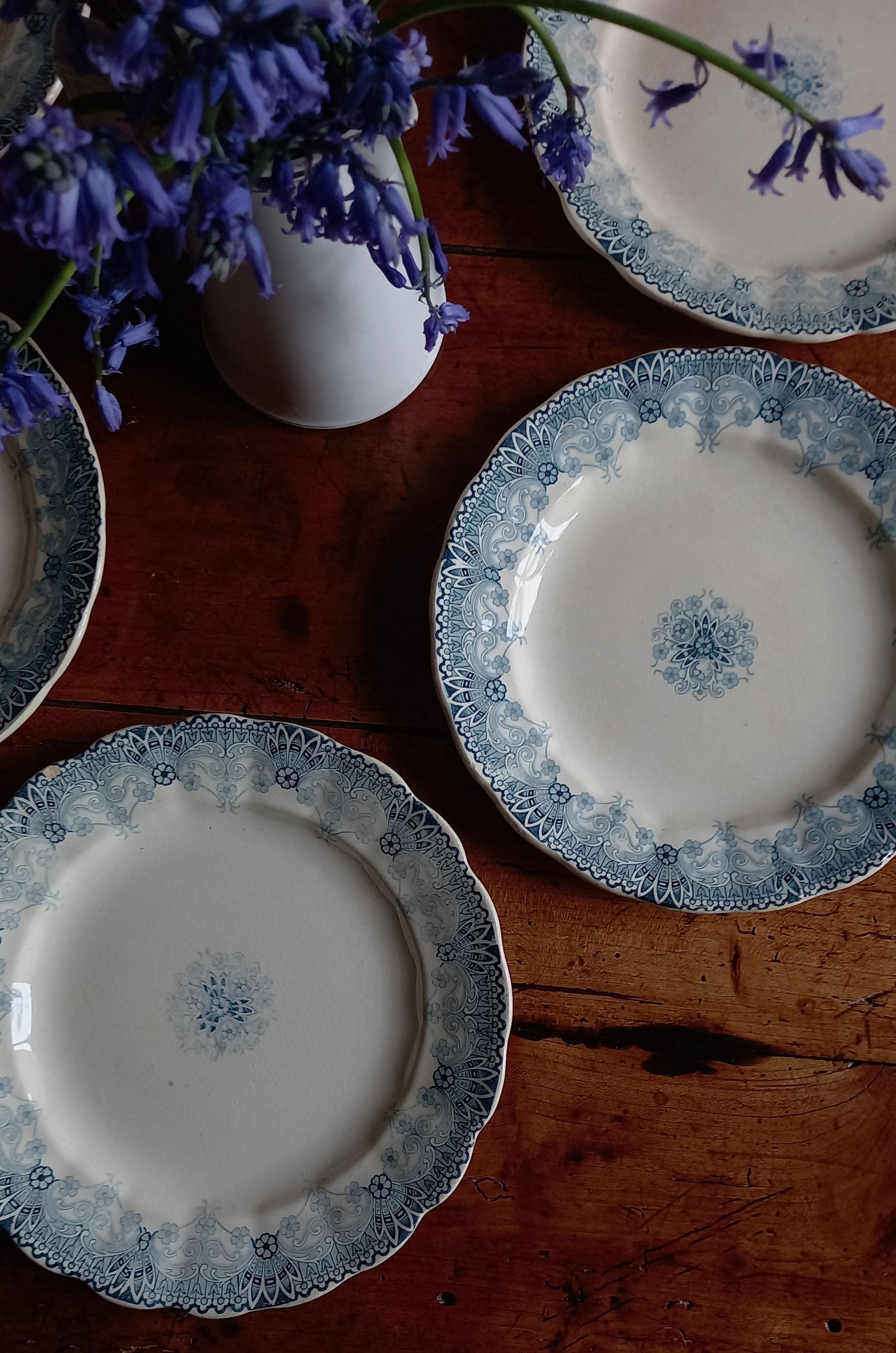 Set of 6 plates iron earth H Boulenger Choisy-le-Roi