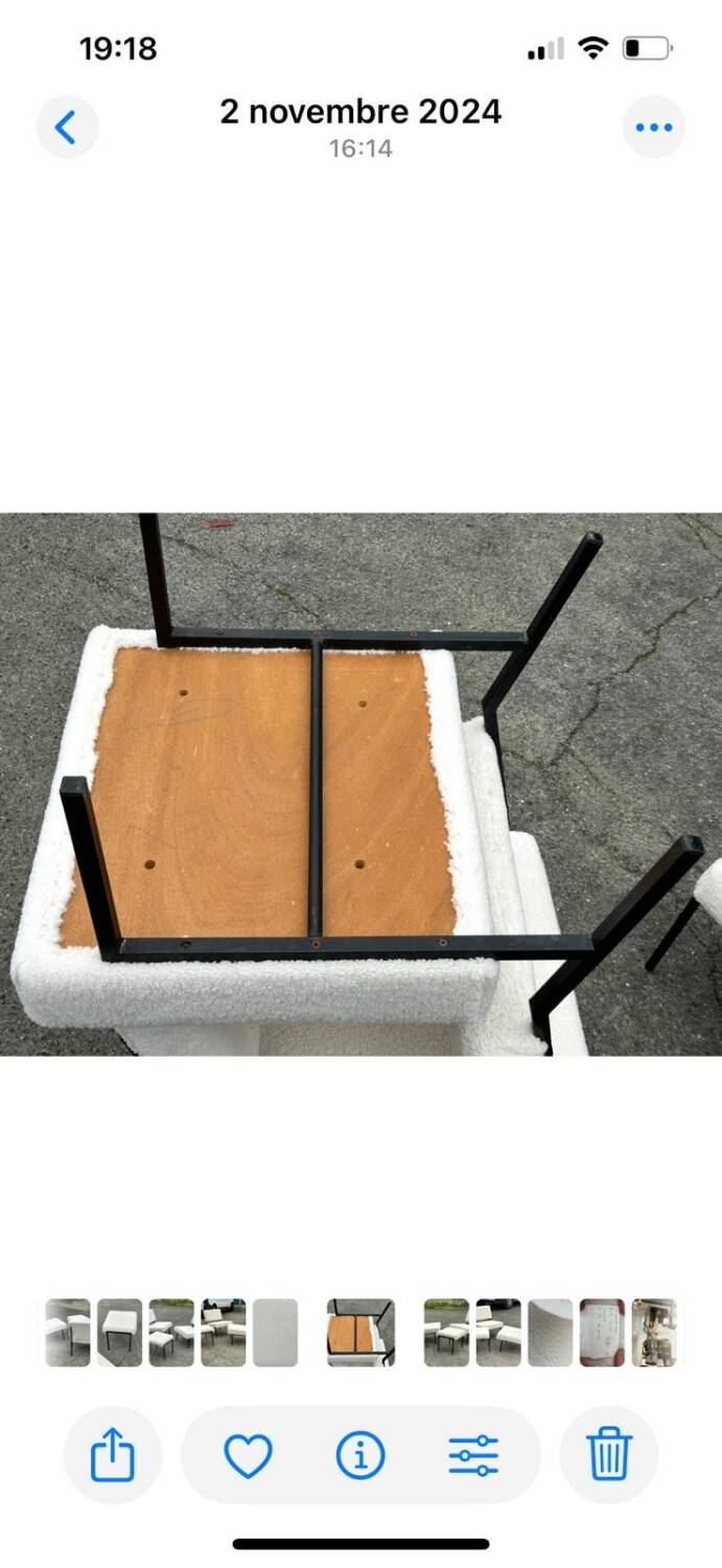 Pair of Armchairs and Ottoman or Stool 1960s Matco