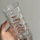 Small thick glass vase, triangular design