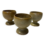 Set of 3 stoneware egg cups