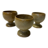 Set of 3 stoneware egg cups