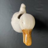 Saint Clément, duck pitcher in slip, early 20th century
