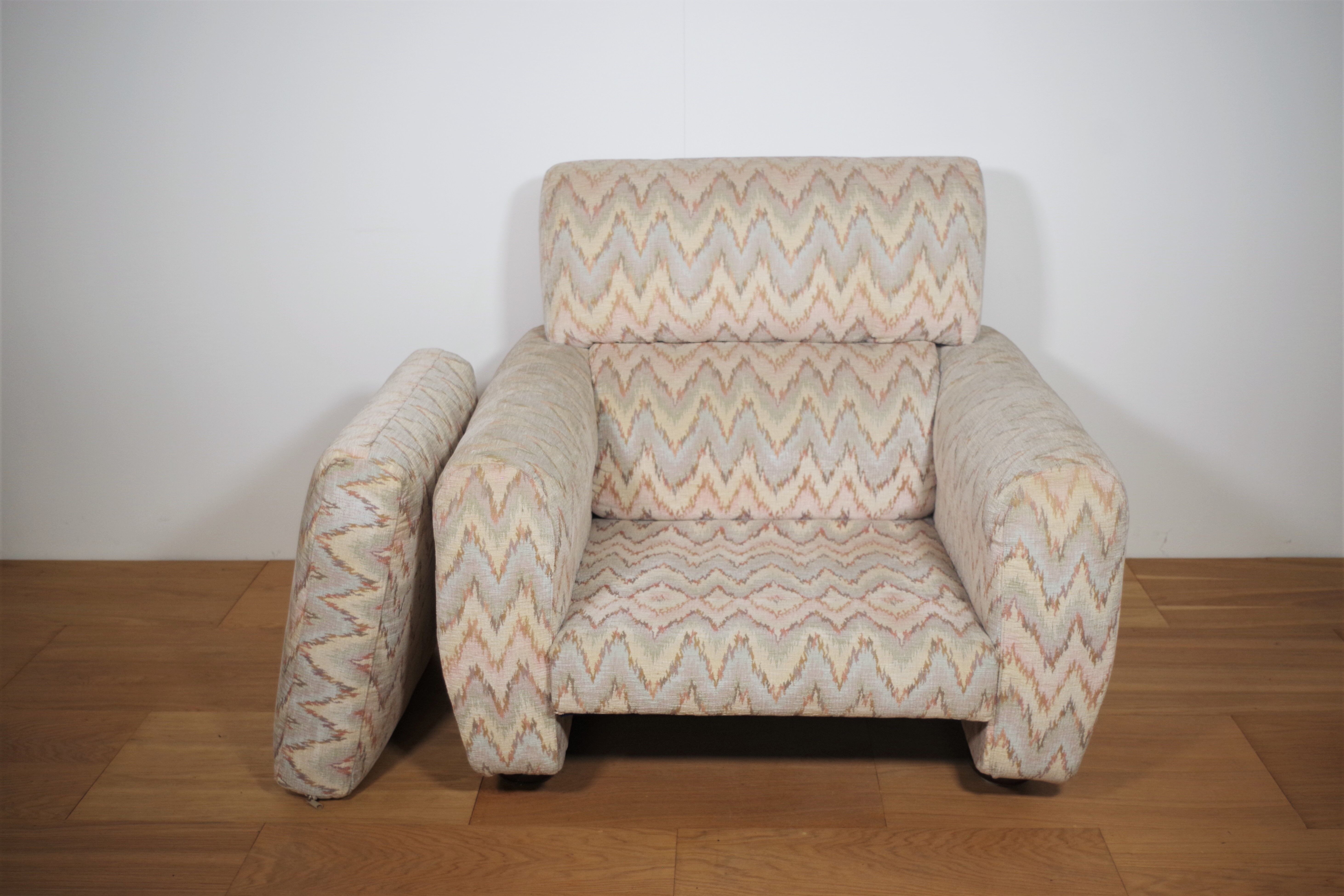 Missoni armchairs, 1970s, set of 3