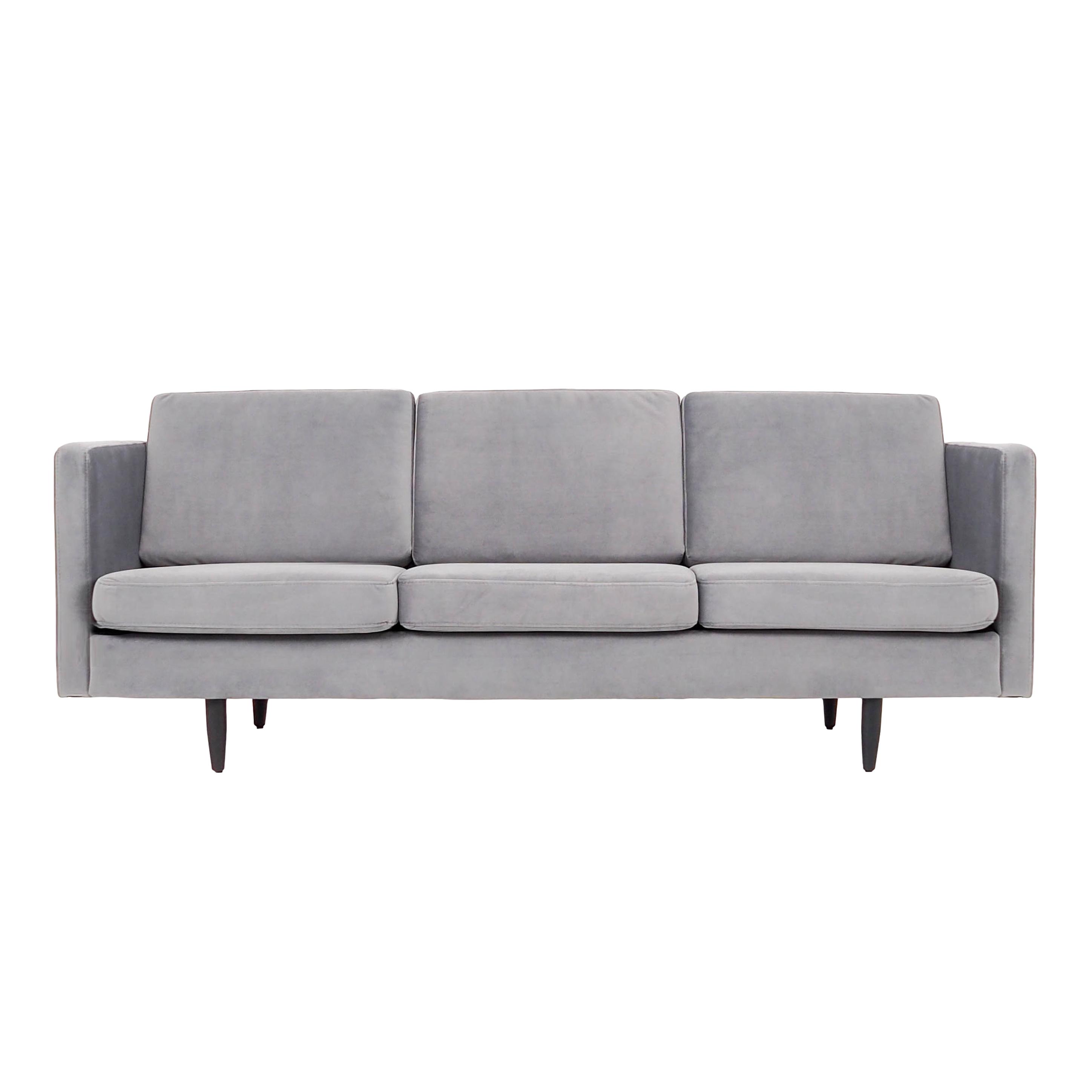 Canapé ALTA argent velour, design scandinave