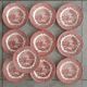 10 English porcelain dessert plates